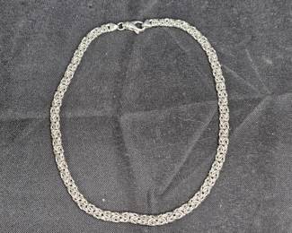 Sterling Silver Byzantine Link Chain Necklace