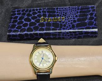Stauer Metropolitan Men's Gold Tone Face Watch