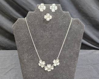 Stuart Nye Sterling Necklace, Earrings, & Pin