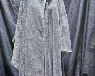 East 5th Women's Dark Grey Fleece Poncho Shawl