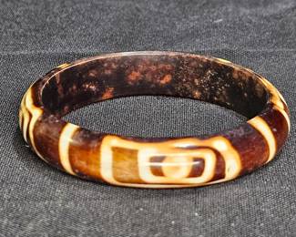 Vintage Tribal Ethnic Brown Bangle Bracelet