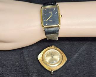 Vtg Endura Pendant Watch & Vtg Timex Quartz Watch