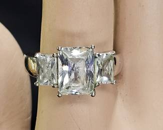 Cubic Zirconia & Sterling Silver Ring