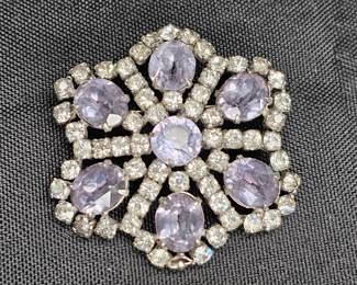 Vintage Kramer NY Rhinestone Brooch