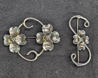 Stuart Nye Double Blossom & SIngle Blossom Pins