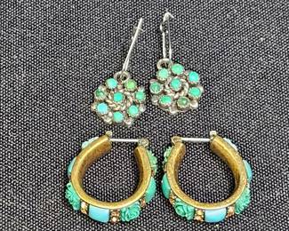 Vtg Liz Claiborne Gold Tone Hoop Earrings & More