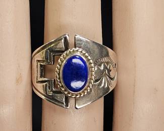 Sterling Silver & Lapis Lazuli Ring