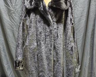 Dennis Basso Black Faux Fur Coat