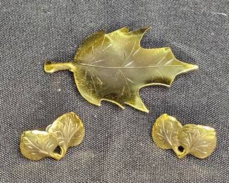 Nye Maple Leaf Brooch & Double Galax Earrings