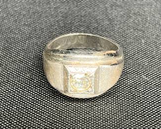 Sterling Silver Men's CZ Ring