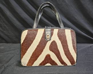 Leather & Zebra Fur Handbag
