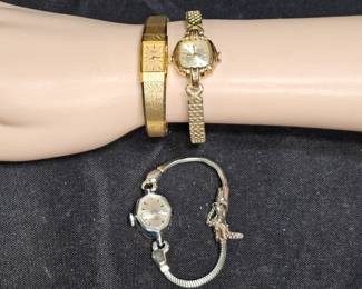 3 Vintage Ladies Wrist Watches
