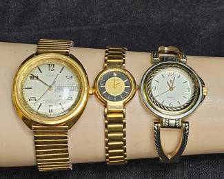 2 Ladies & 1 Men's Vintage Wrist Watches