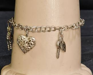 Italian Sterling Silver Charm Bracelet