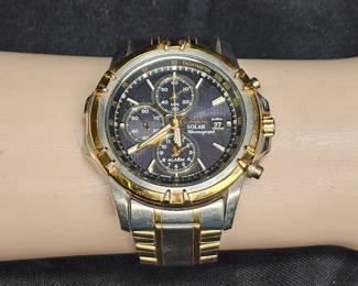 Men's Seiko "Solar" Chronograph Wrist Watch
