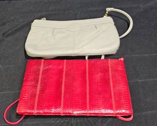 Giani Bernini Red Snake Skin Bag Plus Extra Bag