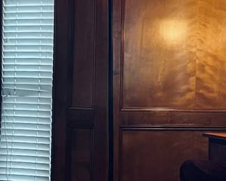 Nice Amber Red Floor Lamp / Bronze