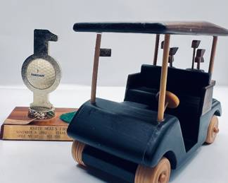 Miniture Golf Cart , wooden figurine. 