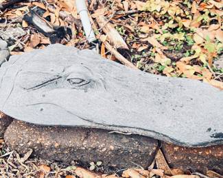Alligator Face Statue 