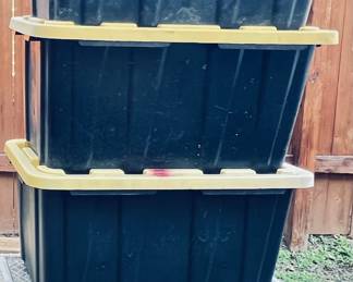 HDX-27 Gal Tough Totes / Blk yellow lids 