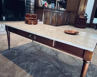 Marble top / wooden Coffee Table made in Italy 