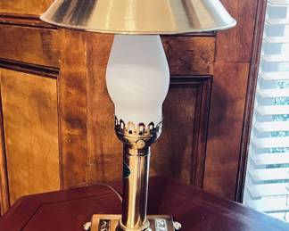 Brass Orient Express Istanbul table lamp. 