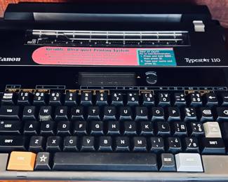 Canon Typestar 110 Portable Electric Typewriter Word with cover "Read"