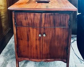 Vintage end table with 2 doors , can be used for component cabinet