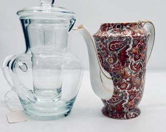Glass Pitcher and a Tea Pot made by Royal Paisley 1714 