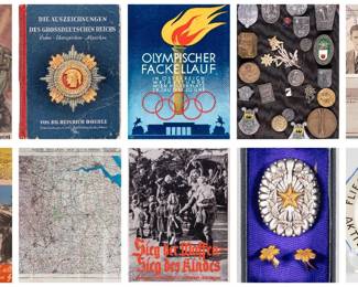 WWII Militaria, autographs, relics, daggers, ammo, photographs, documents, books, posters.