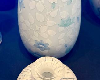 Otagiri Japan “Symphony” collection vase And hand blown art glass