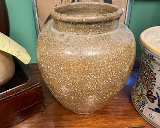 Vintage Stoneware Jar, East Asian (Japan) mid 20th century, value $600 OBO