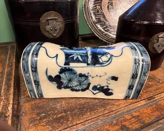 Vintage Chinese ceramic headrest pillow , value $300 OBO