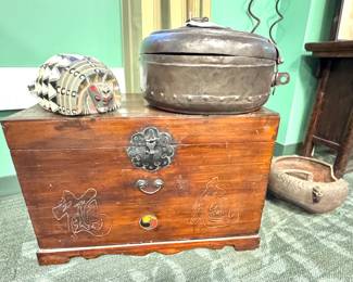Antique Asian Wooden Storage Chest with Inlay $1,250/OBO