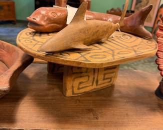 Hand-carved wooden shark figurine or sculpture- $100/OBO