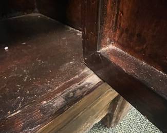 Antique Chinese red-laquered wood cabinet / sideboard, late Qing dynasty to early Republic (c.1880-1920), value $2800 OBO