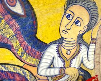 Ethiopian Saint George Icon Painting on Cloth $2500/OBO