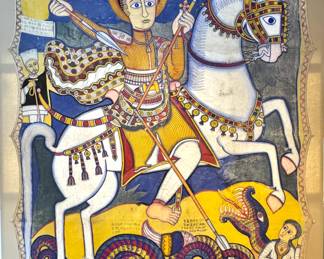 Ethiopian Saint George Icon Painting on Cloth $2500/OBO