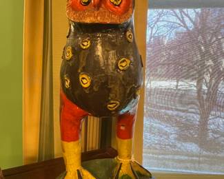 Vintage Mexico (Oaxaca/ Guerrero style) Folk art sculpture pottery hand-painted, mid 20th century , value $800 OBO