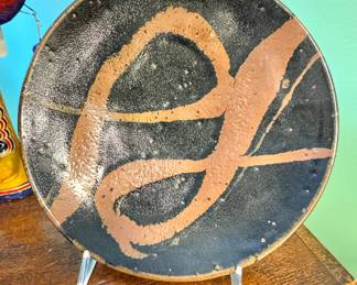 Asian Calligraphic Pottery Plate $150/OBO