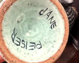 Jane Goslin Peiser American 1932-2022 Late 20th century Hand made stoneware with celadon glaze  value $1000/OBO