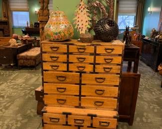 Large Antique Japanese Tansu Chest, Meiji–Taishō Style, Multi-Drawer Stacked Cabinet — Stacked Multi-Drawer Storage with Original Iron Hardware $3,800/OBO
