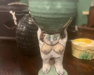 Jane Goslin Peiser American 1932-2022 Late 20th century Hand made stoneware with celadon glaze  value $1000/OBO