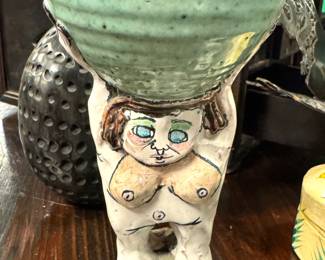 Jane Goslin Peiser American 1932-2022 Late 20th century Hand made stoneware with celadon glaze  value $1000/OBO