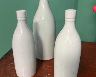 Vintage Ironstone stoneware bottles , value $180 set OBO