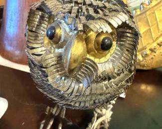 Handcrafted Vintage Metal Owl Figurine, $350/OBO