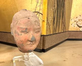 Antique Terracotta Head Sculpture, $425/OBO