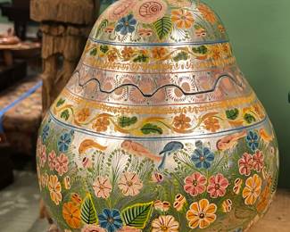 Kashmiri (India, Srinagar region) hand painted papier-mache decorative container $300/OBO