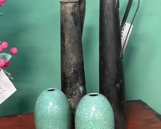 MCM Vases Turquoise Celadon glaze, value $100 each OBO