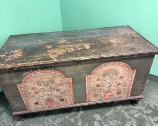Antique European Hand-Painted Storage Trunk, $1,500/OBO